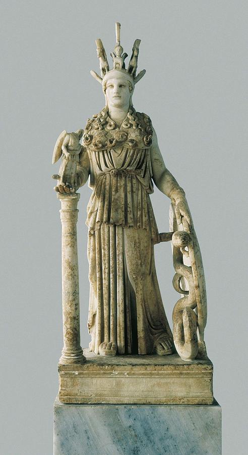 Greek Photograph - Phidias 490 -431 Bc. Varvakeion Athena by Everett
