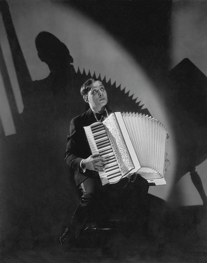 Phil Baker With An Accordion Photograph by Edward Steichen