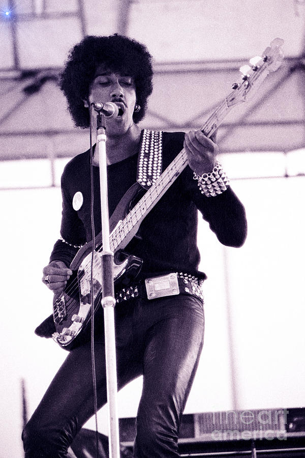 Phil Lynott of Thin Lizzy Black Rose Star Effect Day on the Green, Oakland CA 7-4-79 Photograph by Daniel Larsen