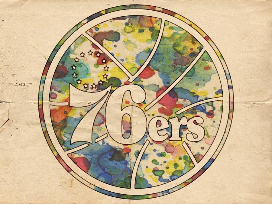 Philadelphia 76ers Retro Poster Painting by Florian Rodarte Philadelphia 76ers Retro Poster Painting by Florian Rodarte