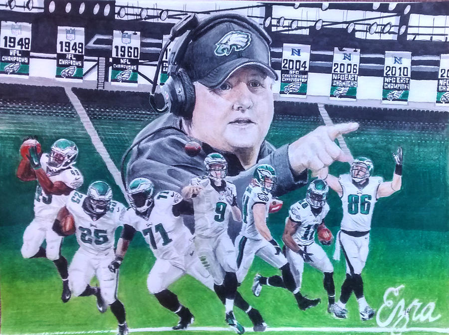 Philadelphia Eagles 1960 uniform artwork