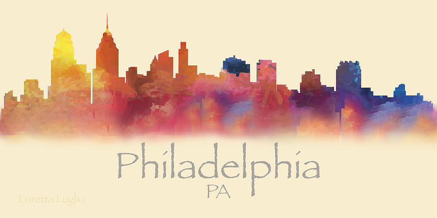 Philadelphia PA Skyline I Digital Art by Loretta Luglio