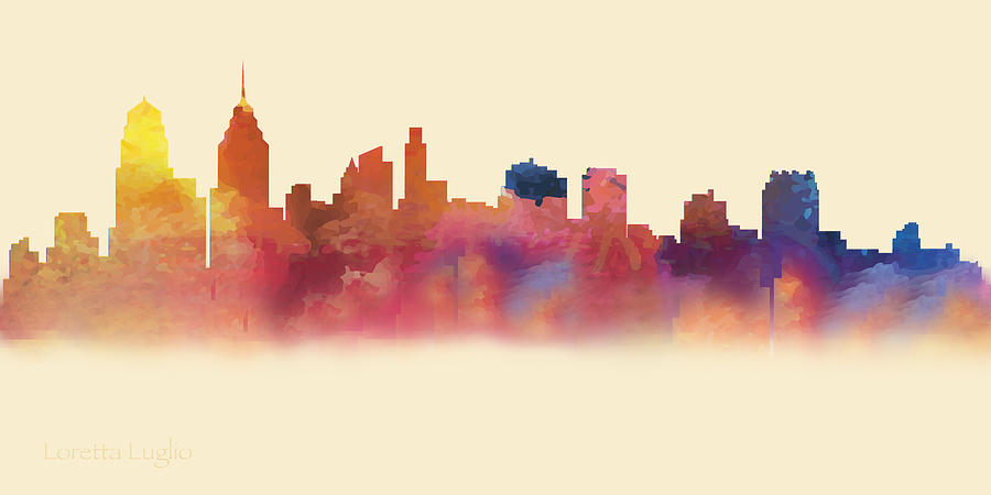Philadelphia PA Skyline II Digital Art by Loretta Luglio