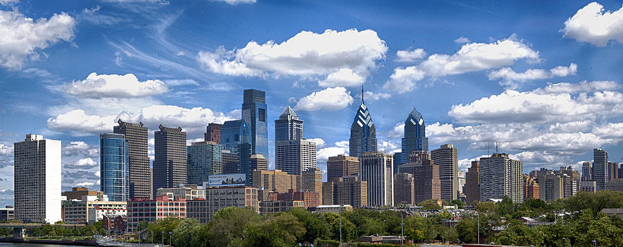 Philadelphia Skyline Photograph by Steve Ladner