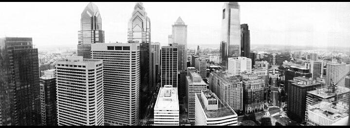 Black And White Photograph - Philadelphia Skyline in Black and White by Philip Grant