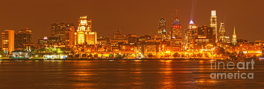 Philadelphia Skyline Panorama Photograph by Adam Jewell