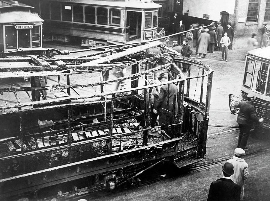 Philadelphia Streetcar Strike Photograph by Underwood Archives