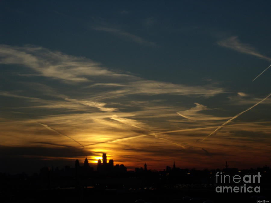 Sunset Photograph - Philadelphia Sunset by Lyric Lucas
