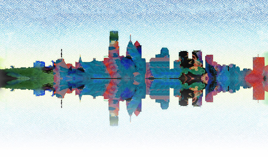 Philadelphia Photograph - Philadelphia Water Color Cityscape by Bill Cannon