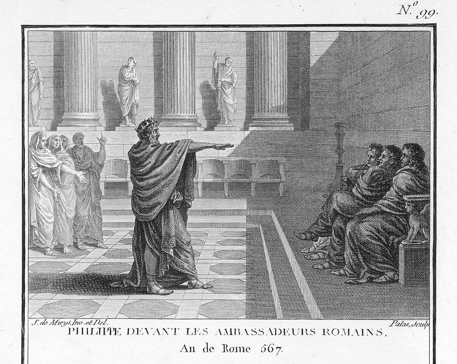 Philip Of Macedon Reproaches Roman Drawing by Mary Evans Picture