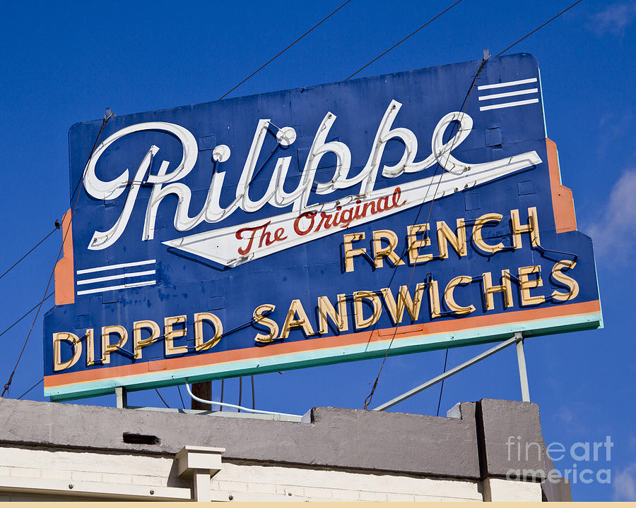 Philippe French Dipped Sandwiches in Antique Vintage Googie Art  Photograph by ELITE IMAGE photography By Chad McDermott