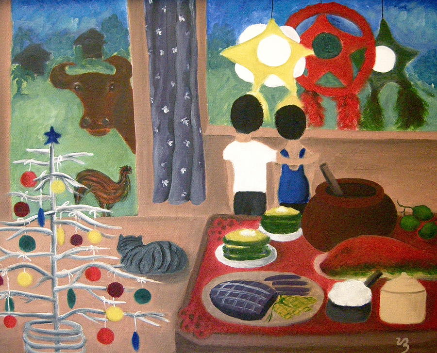 Philippine Christmas Painting by Victoria Lakes