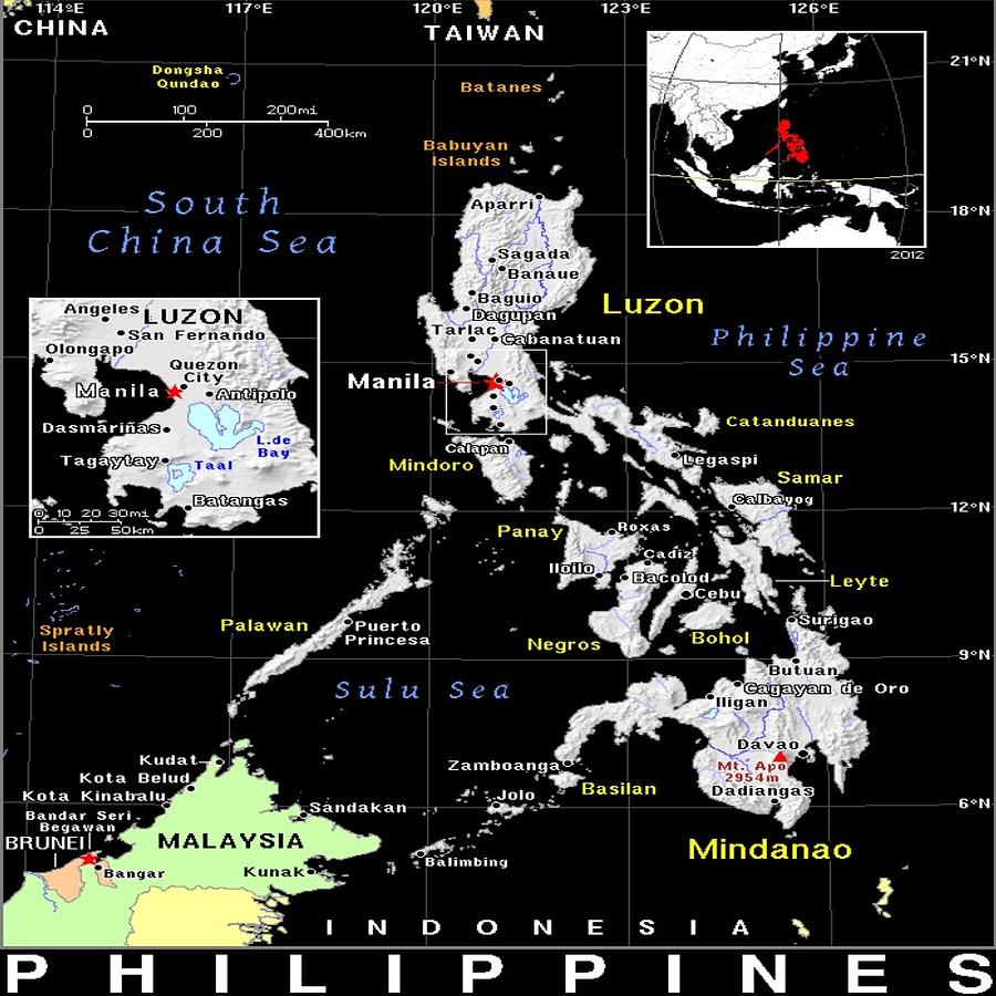 Philippines Exotic Map Mixed Media by Florene Welebny
