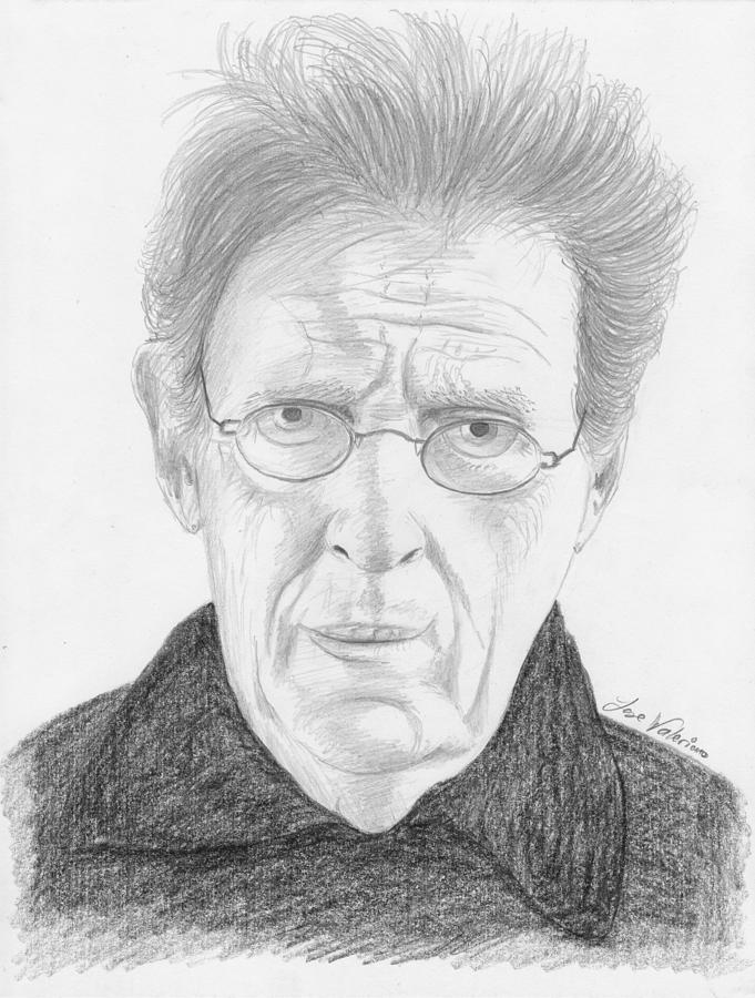 Phillip Glass Drawing by Martin Valeriano