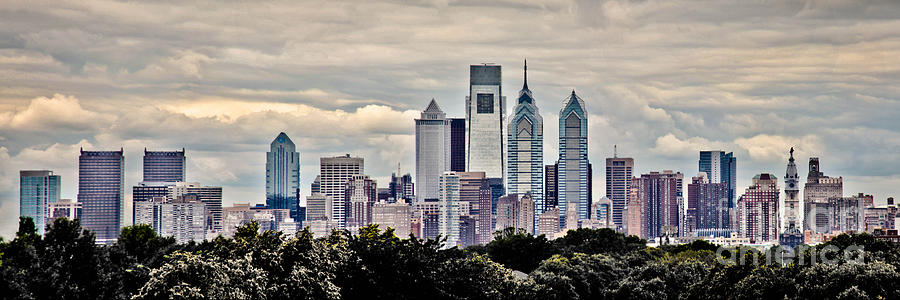 Philly in the Clouds Photograph by Stacey Granger