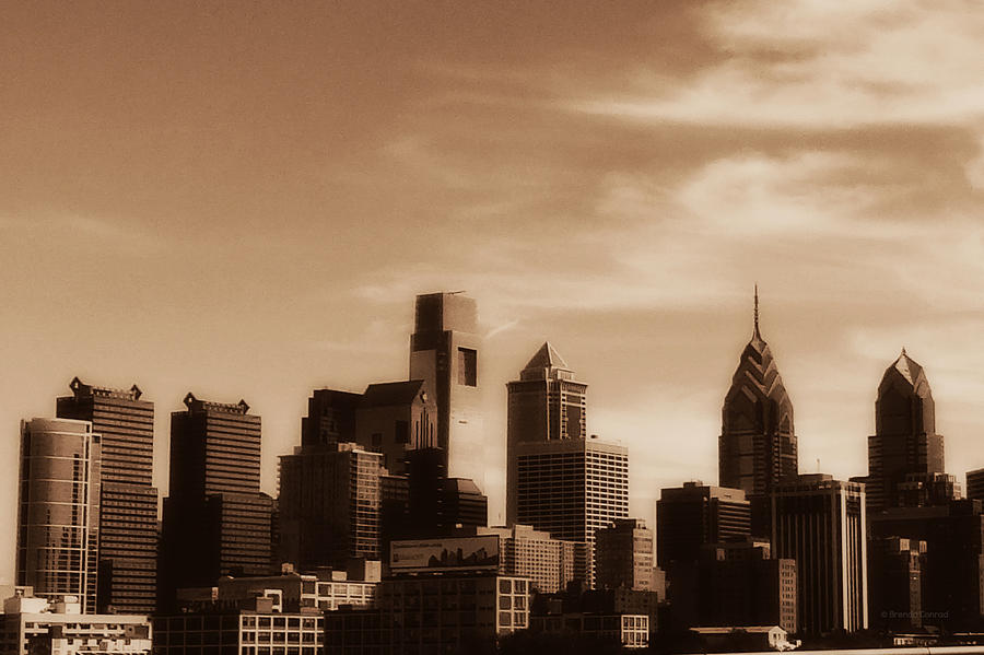 Skyline Photograph - Philly Skyline 2013 by Dark Whimsy