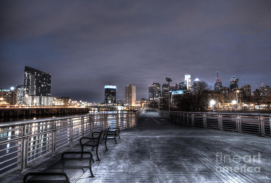 Philadelphia Photograph - Philly Skyline Along the Riverwalk by Mark Ayzenberg