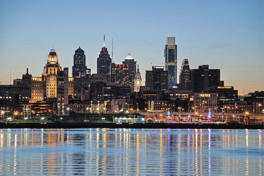 Philly Sunset Skyline Facebook Cover 