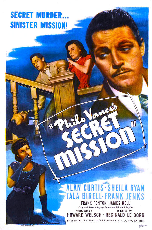 Movie Photograph - Philo Vances Secret Mission, Us Poster by Everett