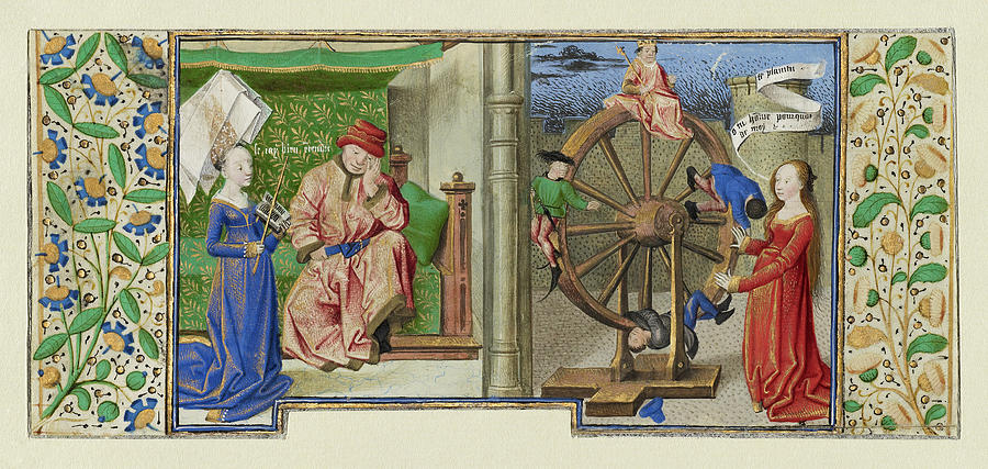 Paris Painting - Philosophy Consoling Boethius And Fortune Turning The Wheel by Litz Collection