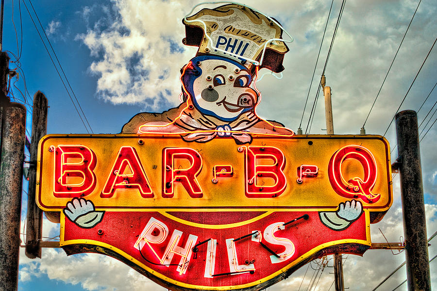 Phils Barbeque Photograph by Robert FERD Frank