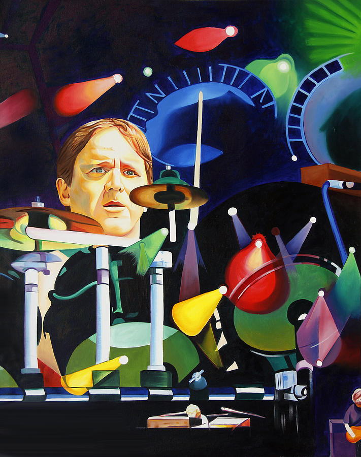 John Fishman-Phish Full Band Painting by Joshua Morton