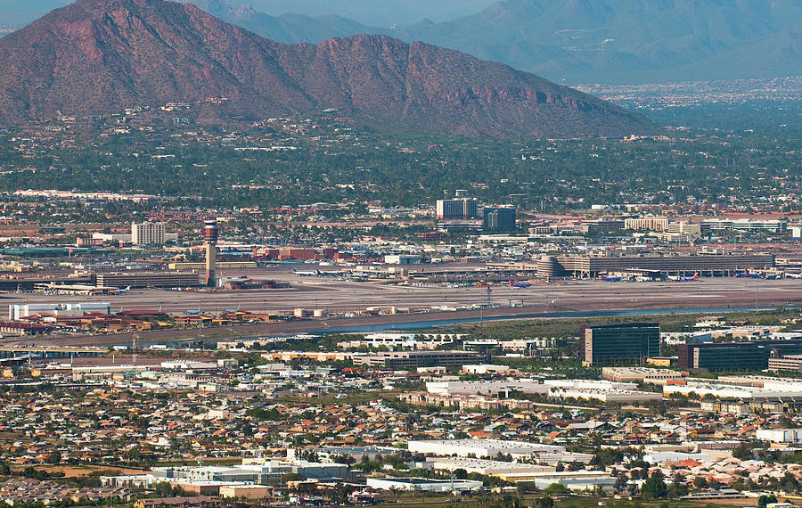 Phoenix Airport Aerial View Photograph by Davel5957
