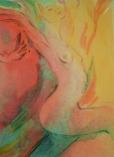 Phoenix Always  Rising Painting by Wendy Wiese