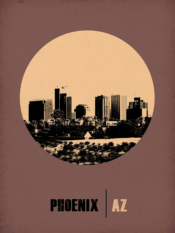Phoenix Digital Art - Phoenix Circle Poster 2 by Naxart Studio
