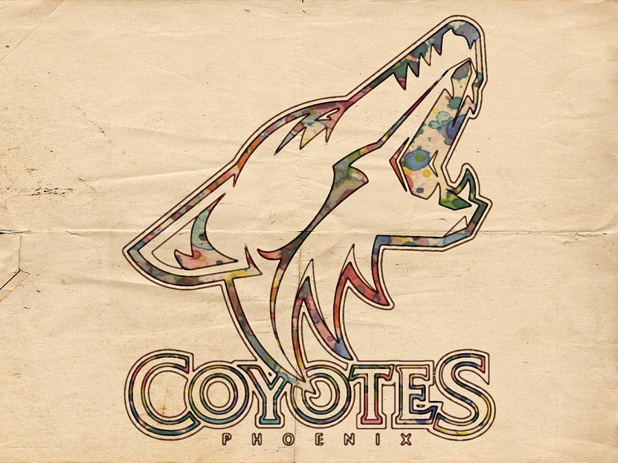 Phoenix Coyotes Logo Art Painting by Florian Rodarte