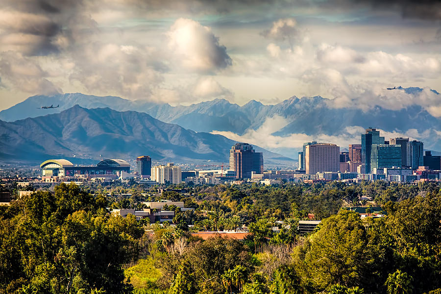 Spring Photograph - Phoenix Downtown by Fred Larson
