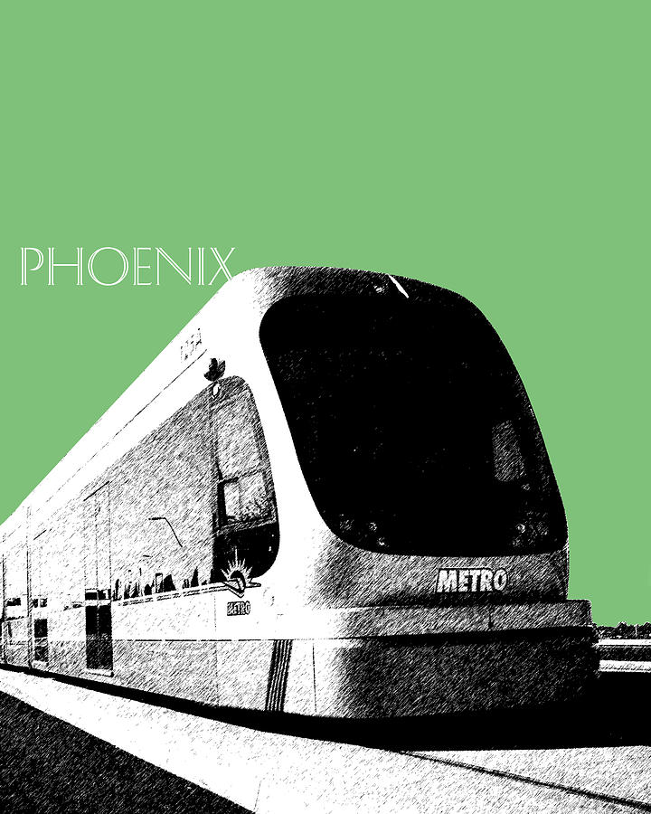 Phoenix Light Rail - Apple Digital Art by DB Artist
