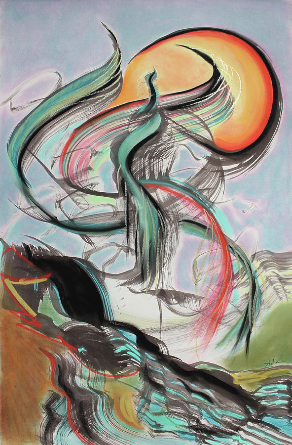 Bird Painting - Phoenix Rising by Asha Carolyn Young