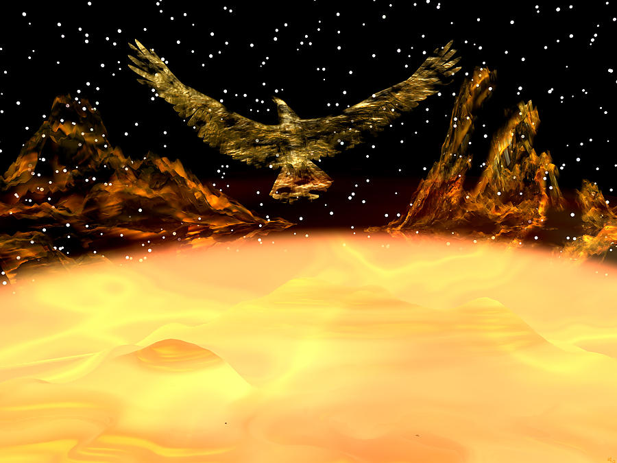 Fantasy Digital Art - Phoenix Rising by Michele Wilson