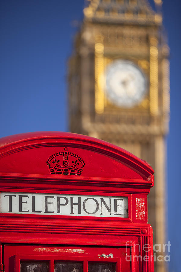 Phone Booth - Big Ben Photograph by Brian Jannsen