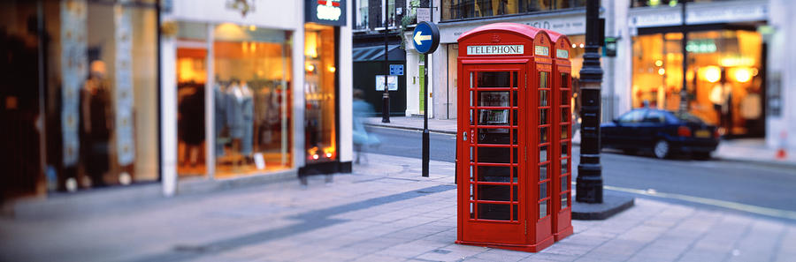 London Photograph - Phone Booth, London, England, United by Panoramic Images