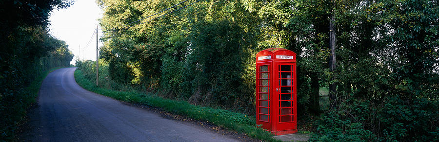 Color Image Photograph - Phone Booth, Worcestershire, England by Panoramic Images