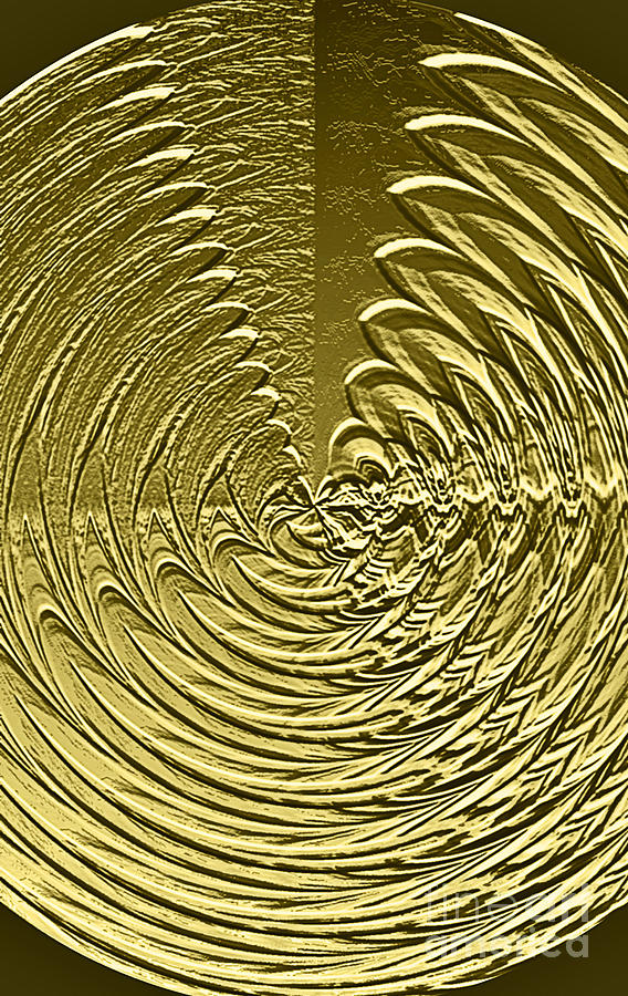 Phone Case Golden Abstract 3 Digital Art by Gabriele Pomykaj