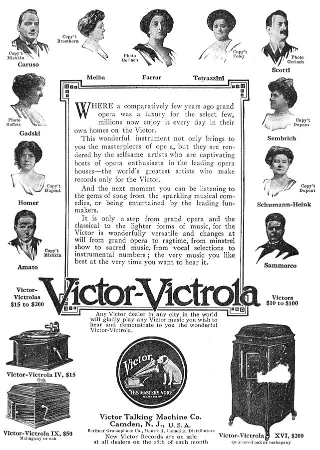 Phonograph Ad, 1912 Painting by Granger Phonograph Ad, 1912 Painting by Granger