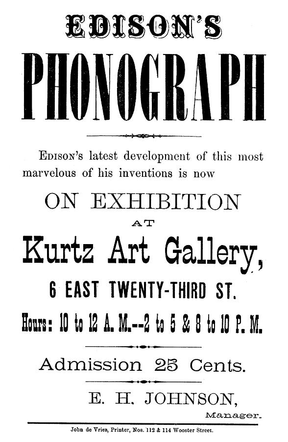 City Painting - Phonograph Ad, C1880 by Granger