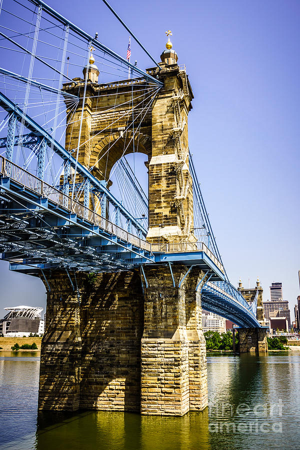 Photo of Roebling Bridge in Cincinnati Ohio Photograph by Paul Velgos