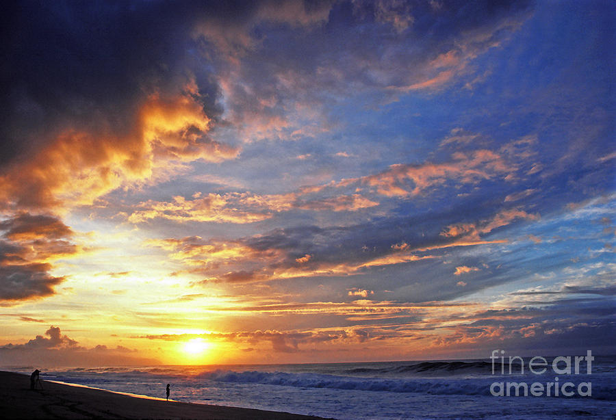 Sunset Photograph - Photo Shoot Sunset Banzai Beach by Thomas R Fletcher