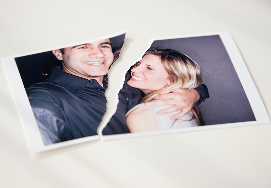 Photograph of couple ripped in half Photograph by Jamie Grill