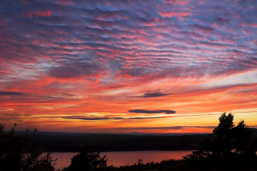 Photograph Of Sunset Eagle Lake Acadia National Park Photograph Photograph by Keith Webber Jr