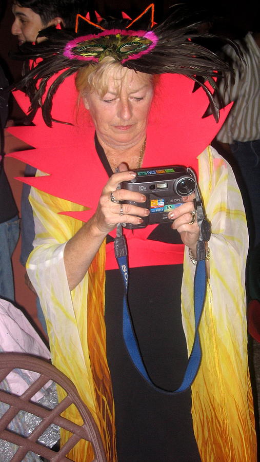 Photographer in costume Halloween party Casa Grande Arizona 2004 Photograph by David Lee Guss