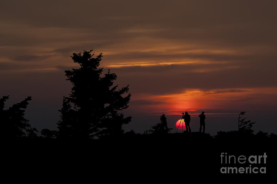 Photographers shooting sunrise at Bear Rocks Photograph by Dan Friend
