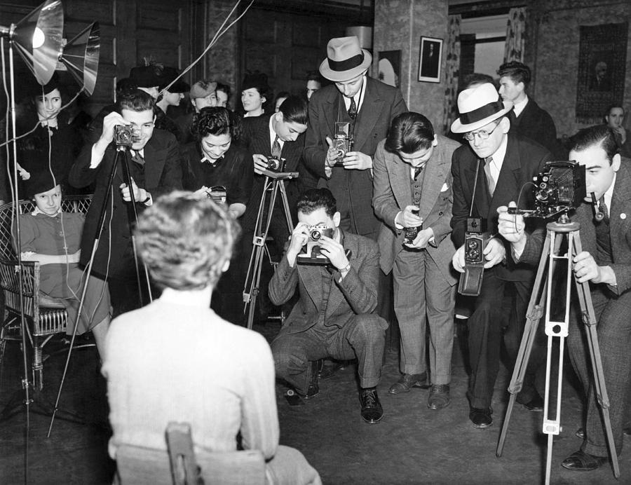 Photographers With Subject Photograph by Underwood Archives - Pixels