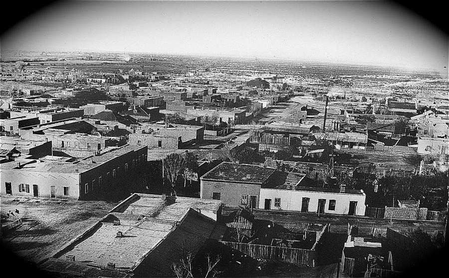 Photography homage  overview Tucson Arizona circa 1885 vignetted black and white 2013 Photograph by David Lee Guss