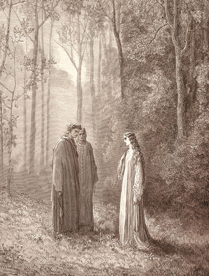 Gustave Dore Drawing - Pia In Purgatory, By Gustave DorÉ. Dore by Litz Collection