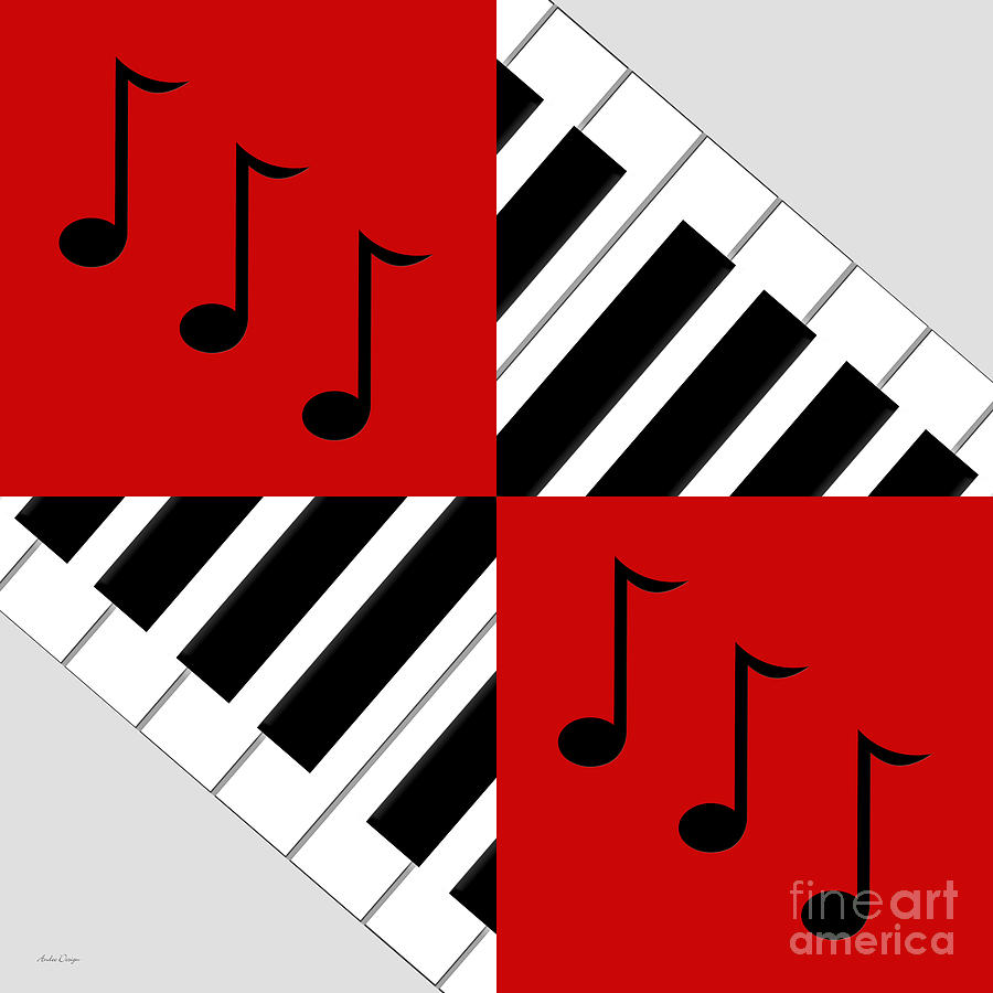 Piano Abstract 4 Digital Art by Andee Design